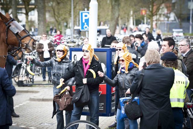 'National Bananas Front' demonstration in Ede, March 26th 2011. Photo: Karen Eliot