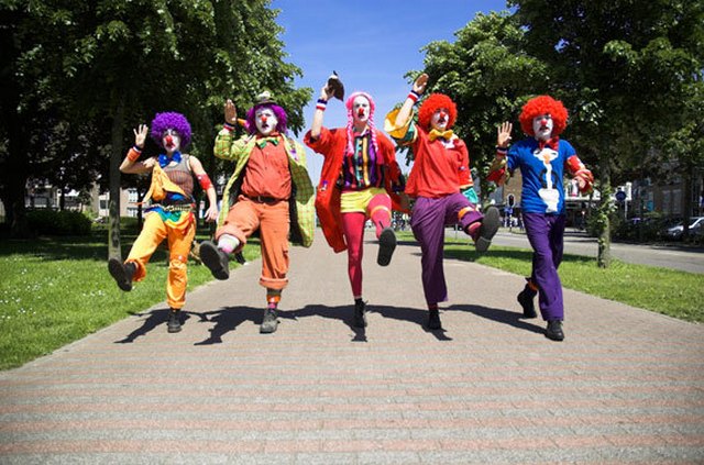 May 23rd 2009, the National Duckies Front exercises the 'Prussian March' on their way to a demonstration of neo-Nazis in Den Bosch, the Netherlands. Photo: Alexandra Reuter