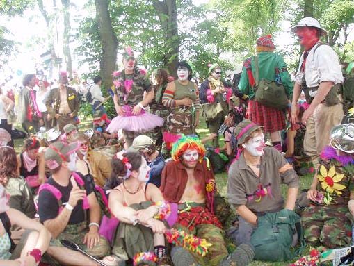 Clown Council at the Make Poverty History demonstration, Edinburgh (Source: Indymedia.org)